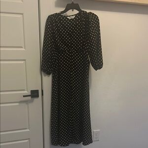 Lauren Conrad Elegant Black Polka Dot Dress